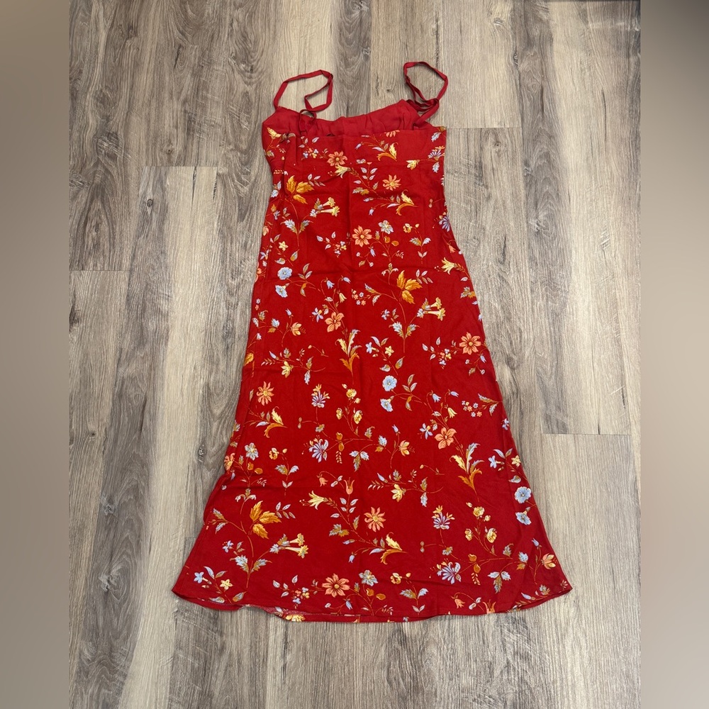 Reformation Camira Sleeveless Crepe Midi Dress